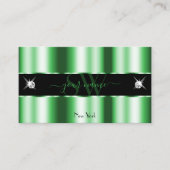 Moderne Smarald Green Black Sparkle Jewels Initial Visitenkarte (Vorderseite)