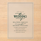 Moderne Smarald Green Calligrafy Wedding Acryleinladungen (Vorderseite)