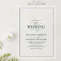 Moderne Smarald Green Calligrafy Wedding