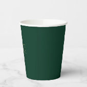 Moderne Smarald Green und Gold Chic Wedding Pappbecher (Links)