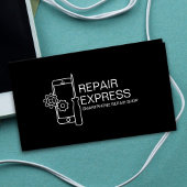 Moderne Smartphone-Reparatur in Schwarzweiß Visitenkarte