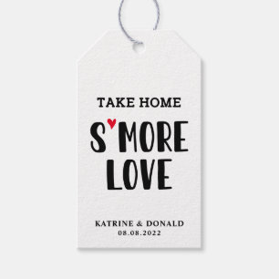 Moderne S'more Liebe Wedding Gift Tags Geschenkanhänger