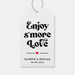 Moderne S'more Liebe Wedding Gift Tags Geschenkanhänger