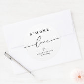 Moderne S'mores Wedding Party Fevor Kit Classic Ro Runder Aufkleber (Umschlag)