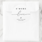 Moderne S'mores Wedding Party Fevor Kit Classic Ro Runder Aufkleber (Tasche)