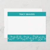 Moderne Snaffle Bit-Pferdekarte - Aquamarin Dankeskarte (Vorne/Hinten)