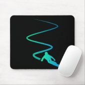 Moderne Snowboard-Grafik Mousepad (Mit Mouse)