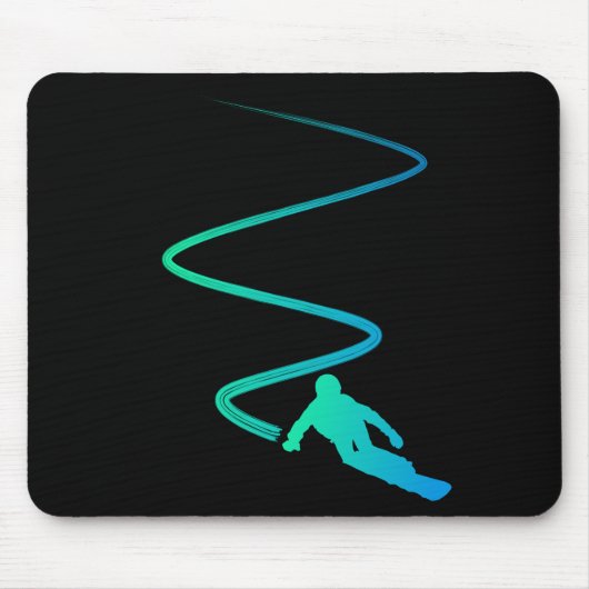 Moderne Snowboard-Grafik Mousepad (Vorne)