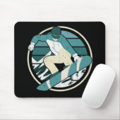 Moderne Snowboard-Grafik Mousepad (Mit Mouse)