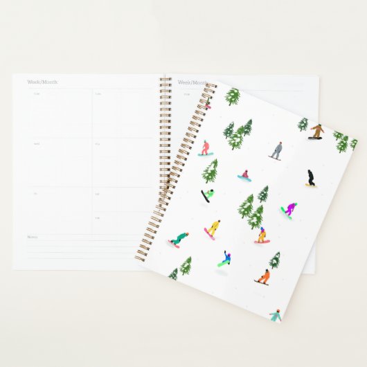 Moderne Snowboarder Snowboarden Illustration Planer (Anzeige)