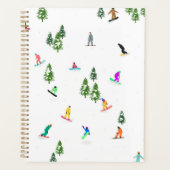Moderne Snowboarder Snowboarden Illustration Planer (Vorderseite)
