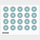 Moderne Snowflake Blue Frost Holiday Sticker (Blatt)