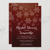 Moderne Snowflake Bridal Dusche Einladung (Vorne/Hinten)