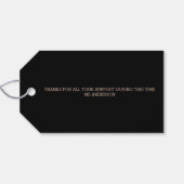 Moderne Snowflake Corporate Saisongrüße Geschenkanhänger (Rückseite Horizontal)