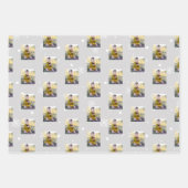 Moderne Snowflake Fotos Collage Patterns Weihnacht Geschenkpapier Set (Vorderseite)