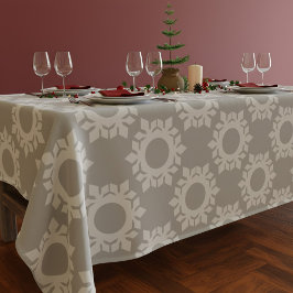 Moderne Snowflake Grau Weihnachtsfeiertag Tableclo Tischdecke