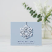 Moderne Snowflake Weihnachten Firmengrüße (Stehend Vorderseite)