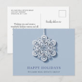 Moderne Snowflake Weihnachten Firmengrüße (Vorne/Hinten)