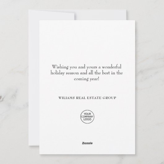 Moderne Snowflake Weihnachten Firmengrüße (Rückseite)