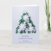 Moderne Snowflake Weihnachten Firmengrüße (Vorderseite)