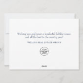 Moderne Snowflake Weihnachten Firmengrüße (Rückseite)