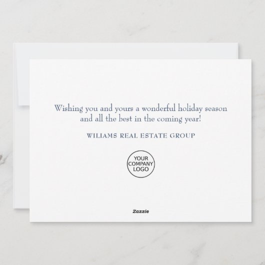 Moderne Snowflake Weihnachten Firmengrüße (Rückseite)