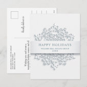 Moderne Snowflake Weihnachten Firmengrüße (Vorne/Hinten)