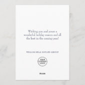 Moderne Snowflake Weihnachten Firmengrüße (Rückseite)