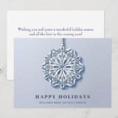 Moderne Snowflake Weihnachten Firmengrüße (Vorne/Hinten)