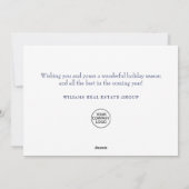 Moderne Snowflake Weihnachten Firmengrüße (Rückseite)