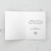 Moderne Snowflake Weihnachten Firmengrüße (Innenseite)