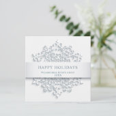 Moderne Snowflake Weihnachten Firmengrüße (Stehend Vorderseite)