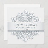 Moderne Snowflake Weihnachten Firmengrüße (Vorne/Hinten)