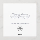 Moderne Snowflake Weihnachten Firmengrüße (Rückseite)