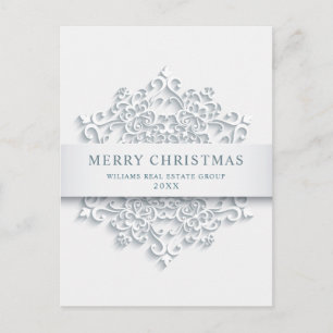 Moderne Snowflake Weihnachten Firmengrüße