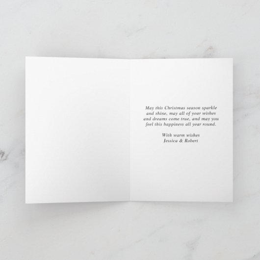 Moderne Snowflake Weihnachten Firmengrüße (Innenseite)