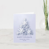 Moderne Snowflake Weihnachten Firmengrüße (Vorderseite)