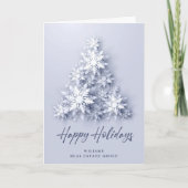 Moderne Snowflake Weihnachten Firmengrüße (Vorderseite)