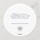 Moderne Snowflake Weihnachten Firmengrüße (Rückseite)