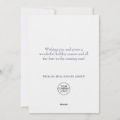 Moderne Snowflake Weihnachten Firmengrüße (Rückseite)