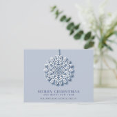 Moderne Snowflake Weihnachten Firmengrüße (Stehend Vorderseite)