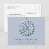 Moderne Snowflake Weihnachten Firmengrüße (Vorne/Hinten)