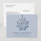 Moderne Snowflake Weihnachten Firmengrüße (Vorne/Hinten)