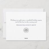 Moderne Snowflake Weihnachten Firmengrüße (Rückseite)