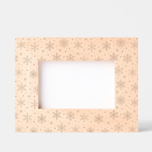 Moderne Snowflake Weihnachten Geätzte Rahmen (Vorderseite)