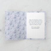 Moderne Snowflake Weihnachtsbaum Gruß Feiertagskarte (Innenseite)