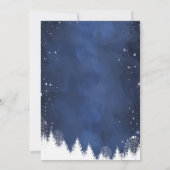Moderne Snowflake Winter Navy und Gold Wedding Einladung (Rückseite)