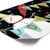 Moderne Snowmen-Liebe, Freude, Frieden Poster (Ecke)