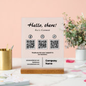 Moderne Social Media 3 QR-Code-Prüfung für die Ver Acrylschild (Hochzeit)