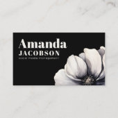 Moderne Social Media Black Elegant Beruflich Visitenkarte (Vorderseite)